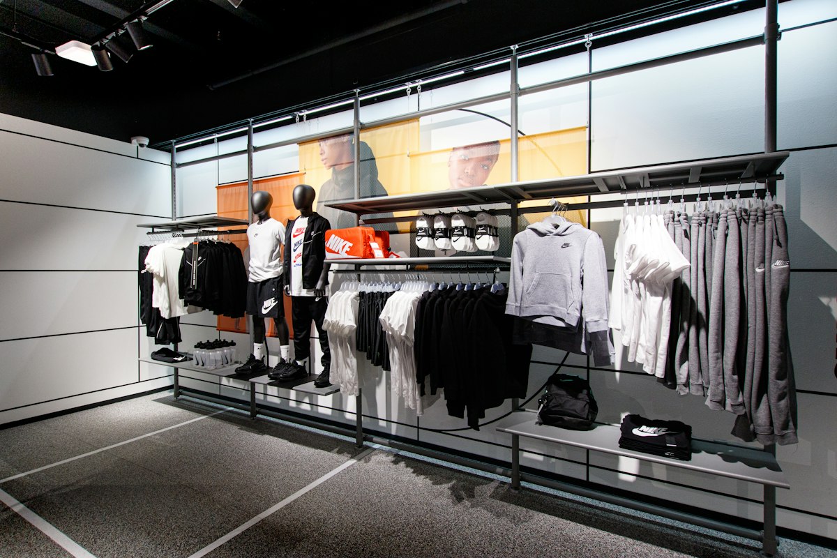 New collection on display in a sportswear store